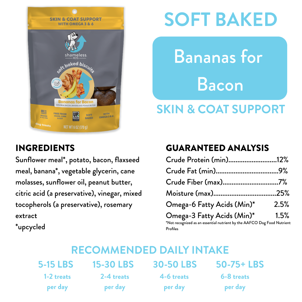 Shameless Pets - Bananas For Bacon Soft Baked Dog Treats
