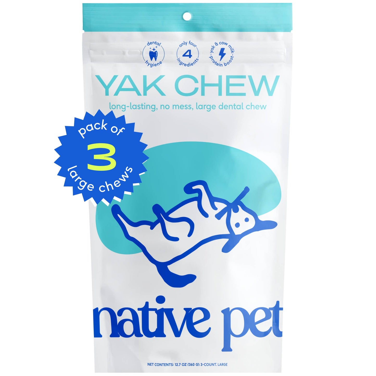 Yak Dental Chews , Himalayan Cheese Dog Treats: XL