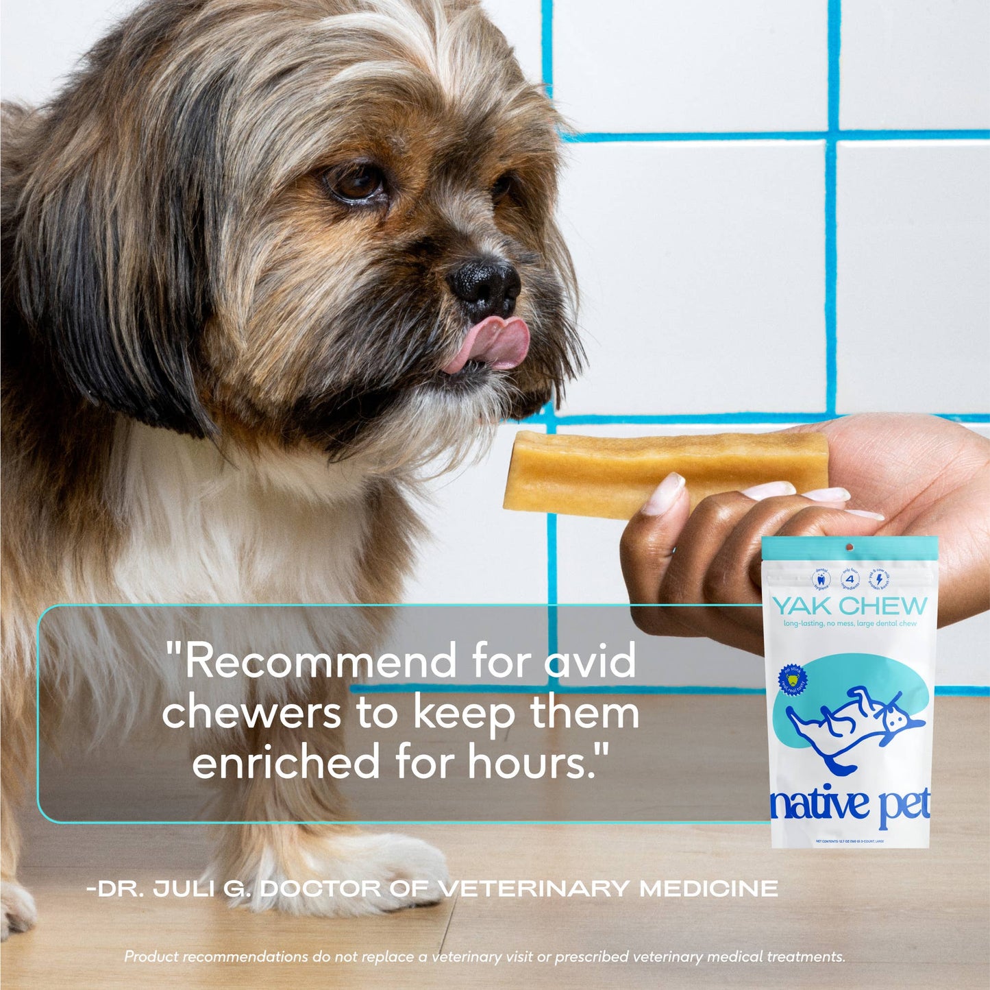 Yak Dental Chews , Himalayan Cheese Dog Treats: XL