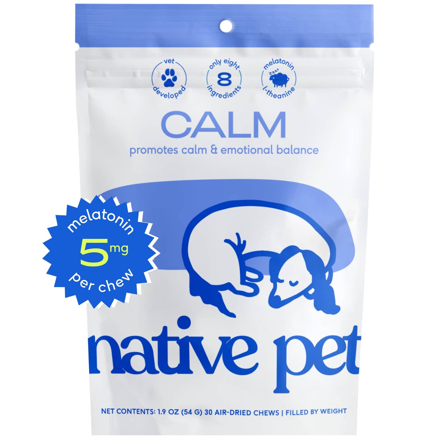 Native Pet: Calm Chicken Chews 30 Count