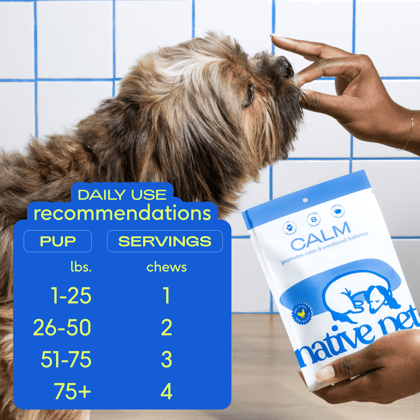 Native Pet: Calm Chicken Chews 30 Count