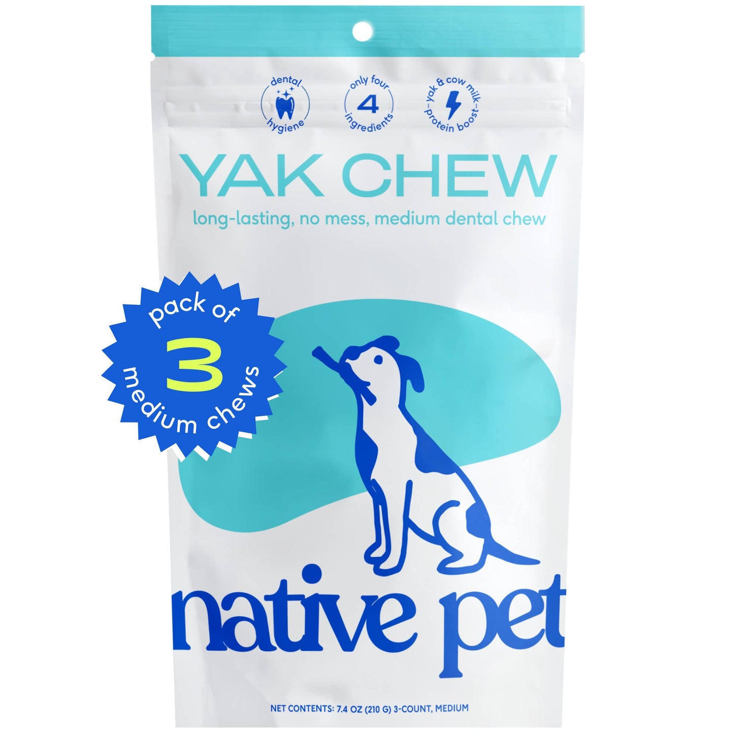 Yak Dental Chews , Himalayan Cheese Dog Treats: XL