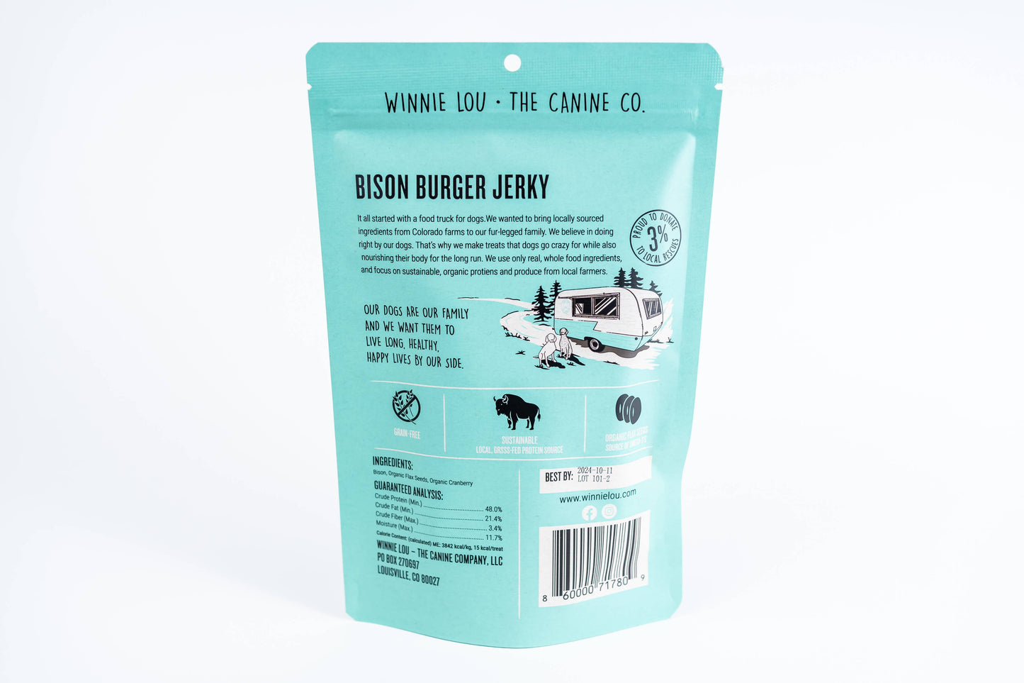 Winnie Lou: The Canine Co - Bison Burger Jerky