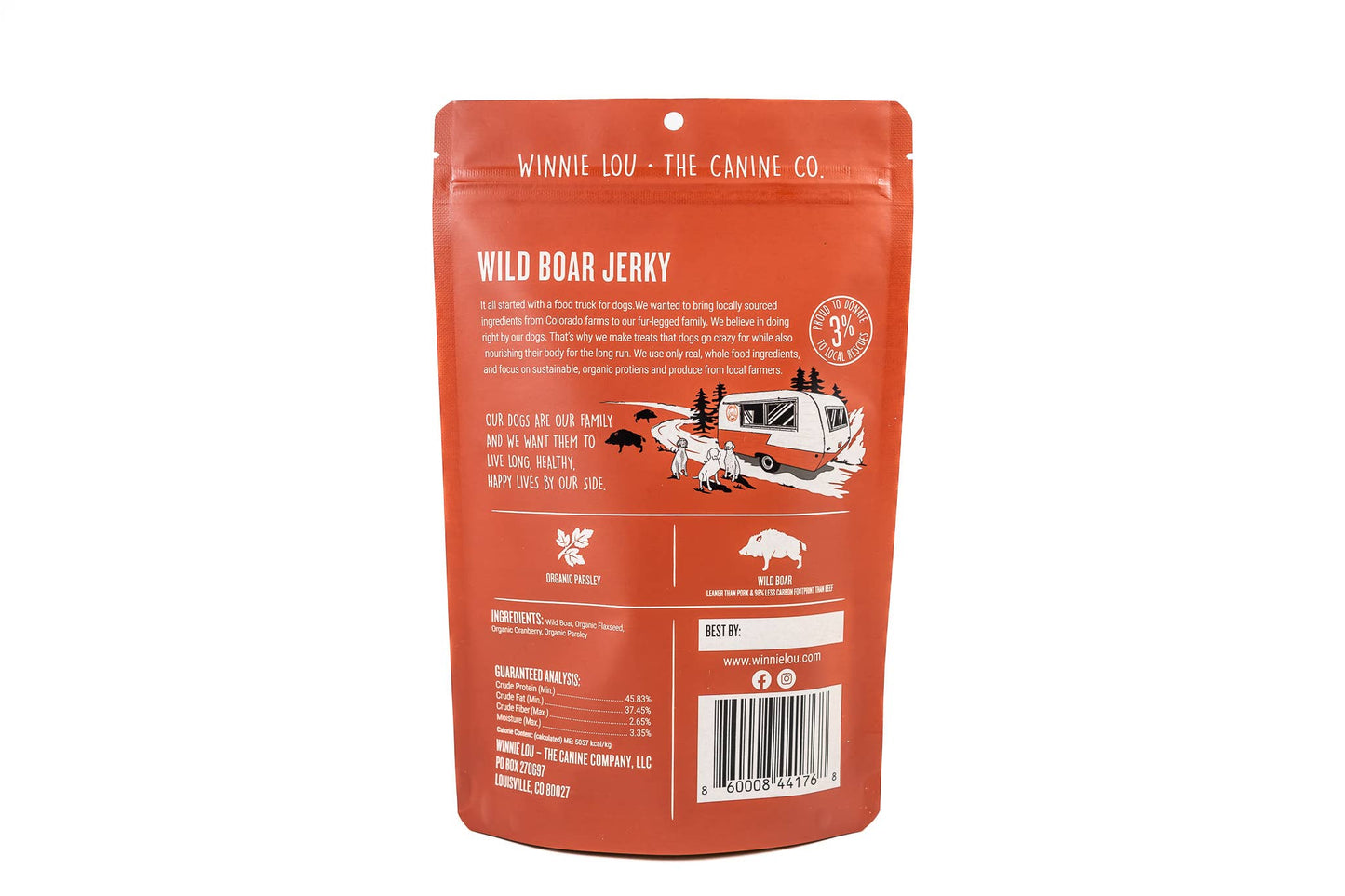 Winnie Lou: The Canine Co - Wild Boar Jerky Dog Treats