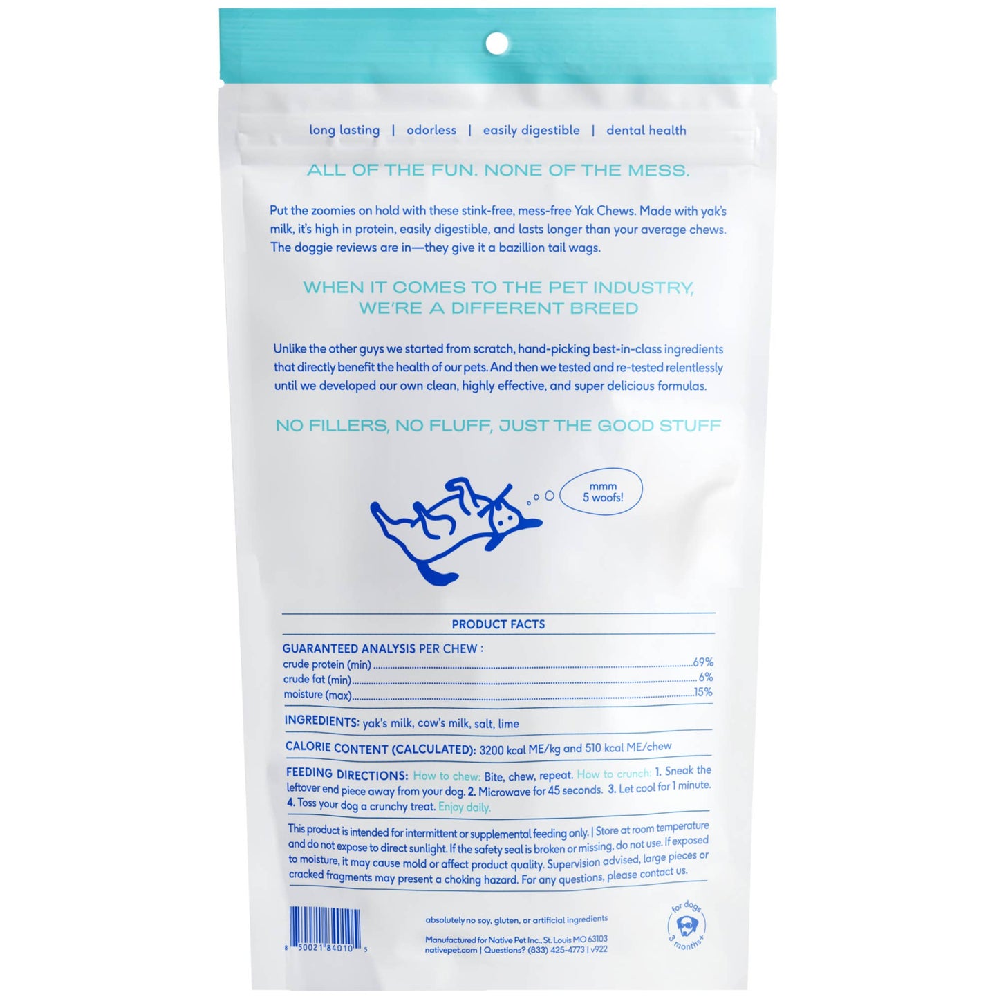 Yak Dental Chews , Himalayan Cheese Dog Treats: XL
