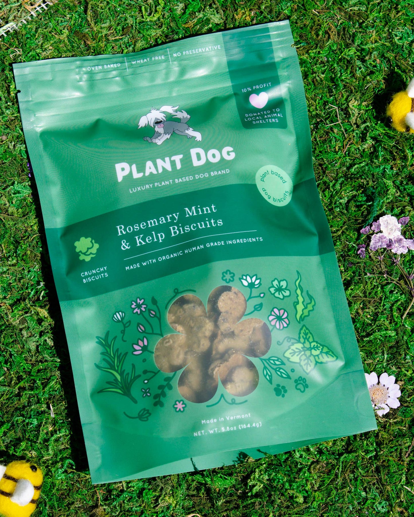 Plant Dog - Rosemary Mint and Kelp Dog Biscuits- Natural Breath Refresher