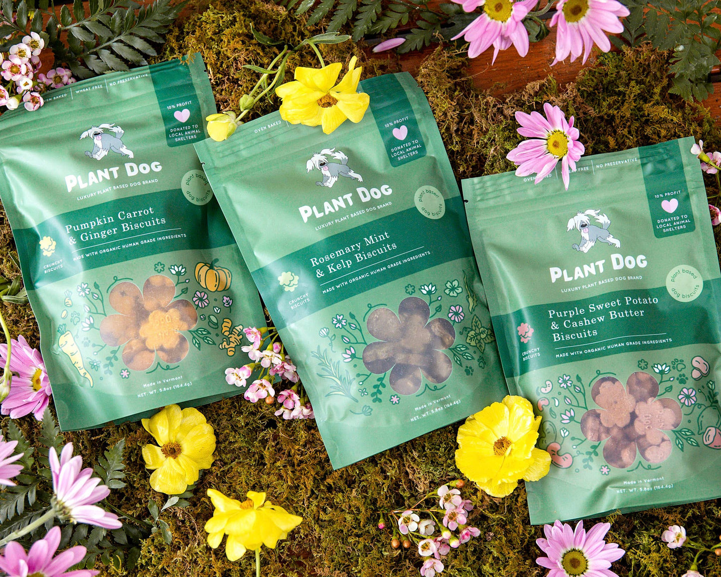 Plant Dog - Rosemary Mint and Kelp Dog Biscuits- Natural Breath Refresher