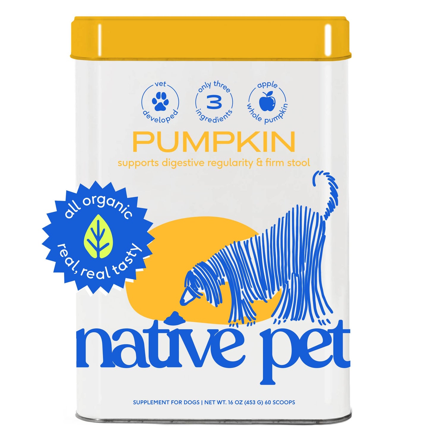 Native Pet - Organic Pumpkin Powder for Gut Health 8 oz